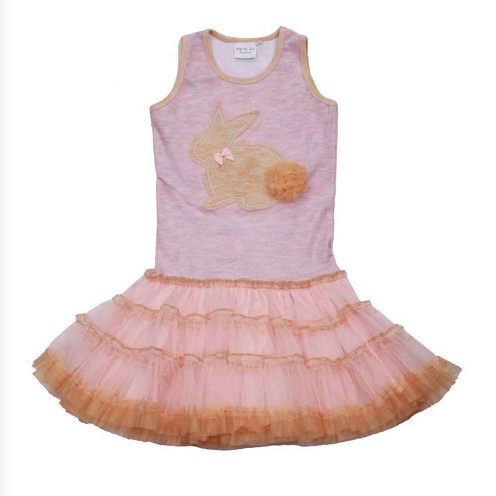 Pink Ooh! La, La! Couture bunny dress - size 3T
